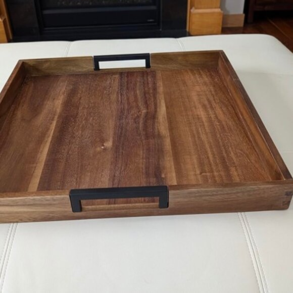 New Large Square Ottoman Tray for Living Room and Coffee Table 20" x 20" x 2" - Picture 5 of 7